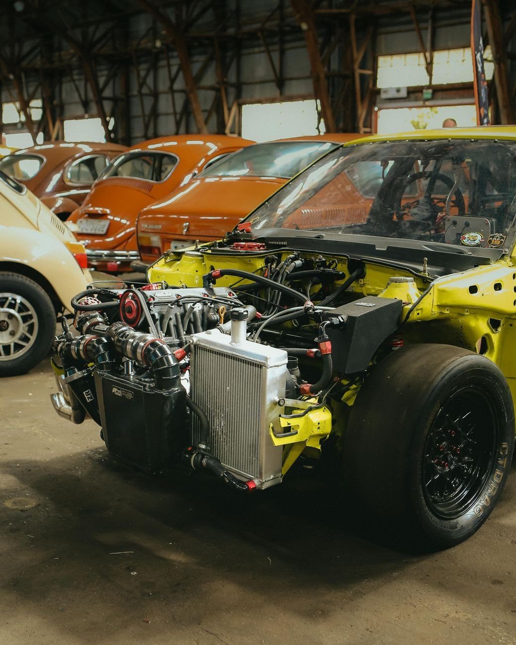 A Yellow Sports Car with Exposed Engine jigsaw puzzle