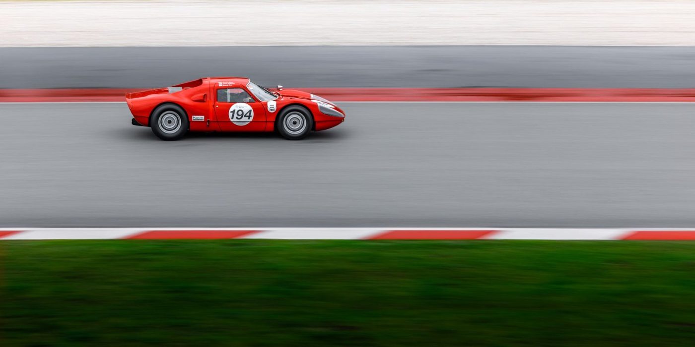 Red Vintage Race Car Speeding on a jigsaw puzzle