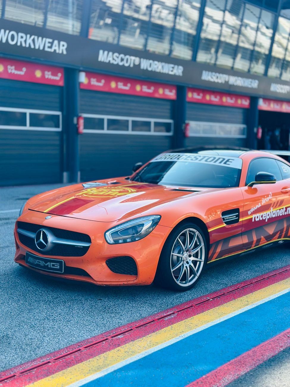 Vibrant Orange Mercedes Benz Sports Car Parked jigsaw puzzle