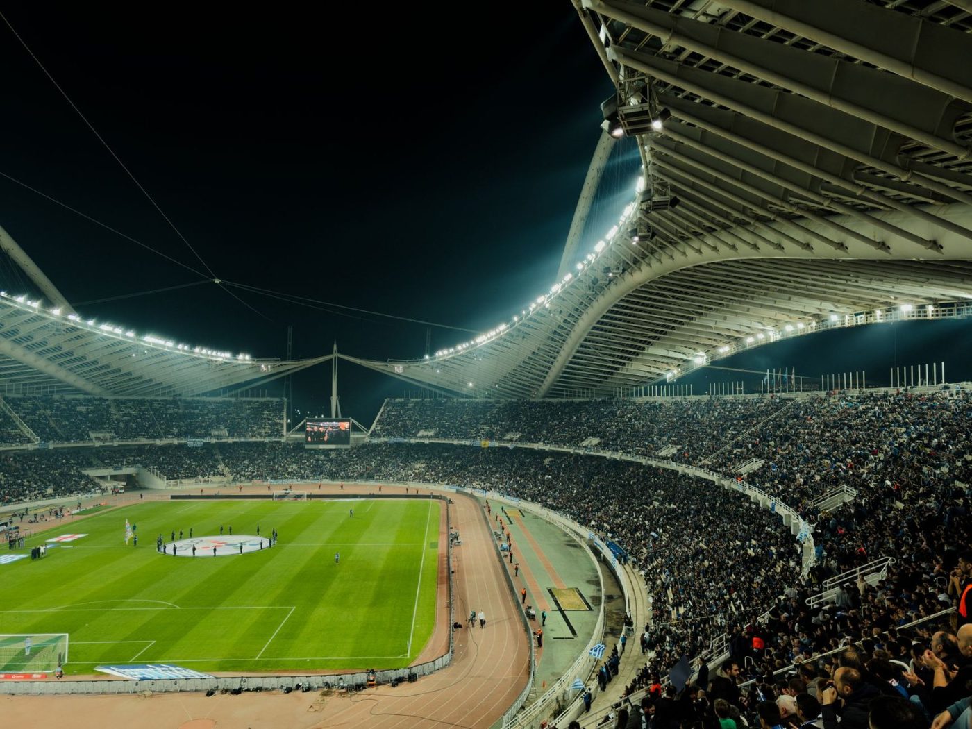 A Crowded Soccer Stadium Under Bright Lights jigsaw puzzle