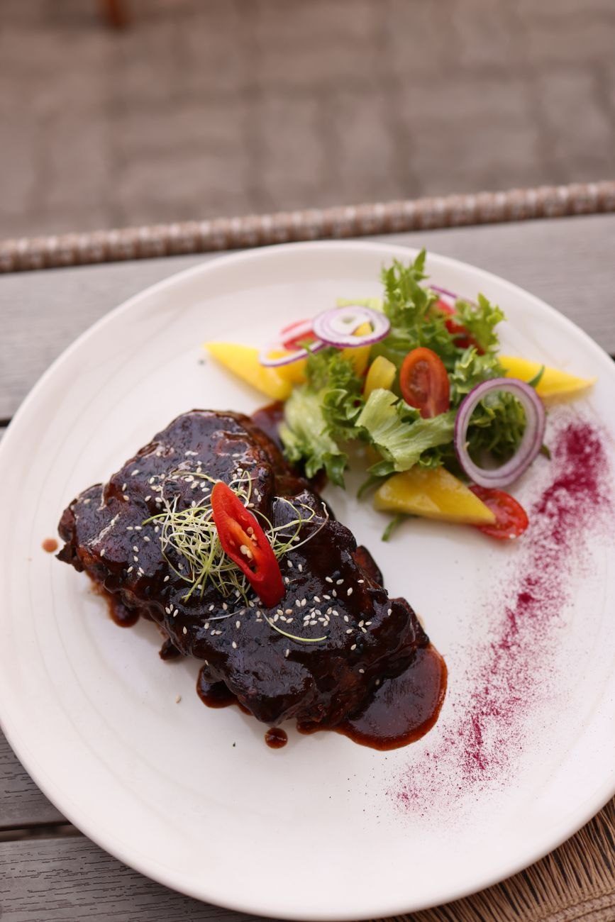 A Delicious Gourmet Meat Dish with a jigsaw puzzle