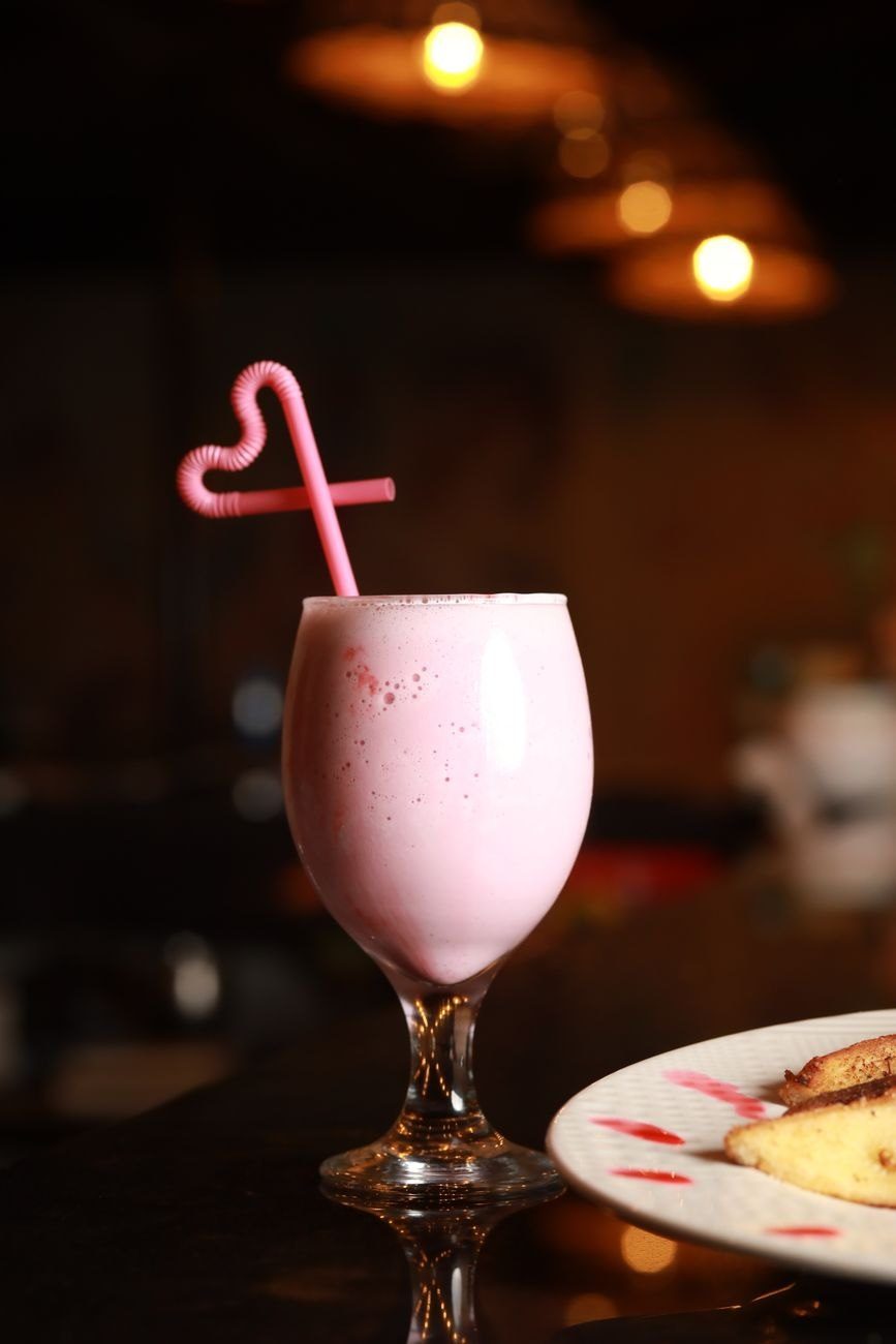 A Tempting Strawberry Milkshake in a Glass jigsaw puzzle