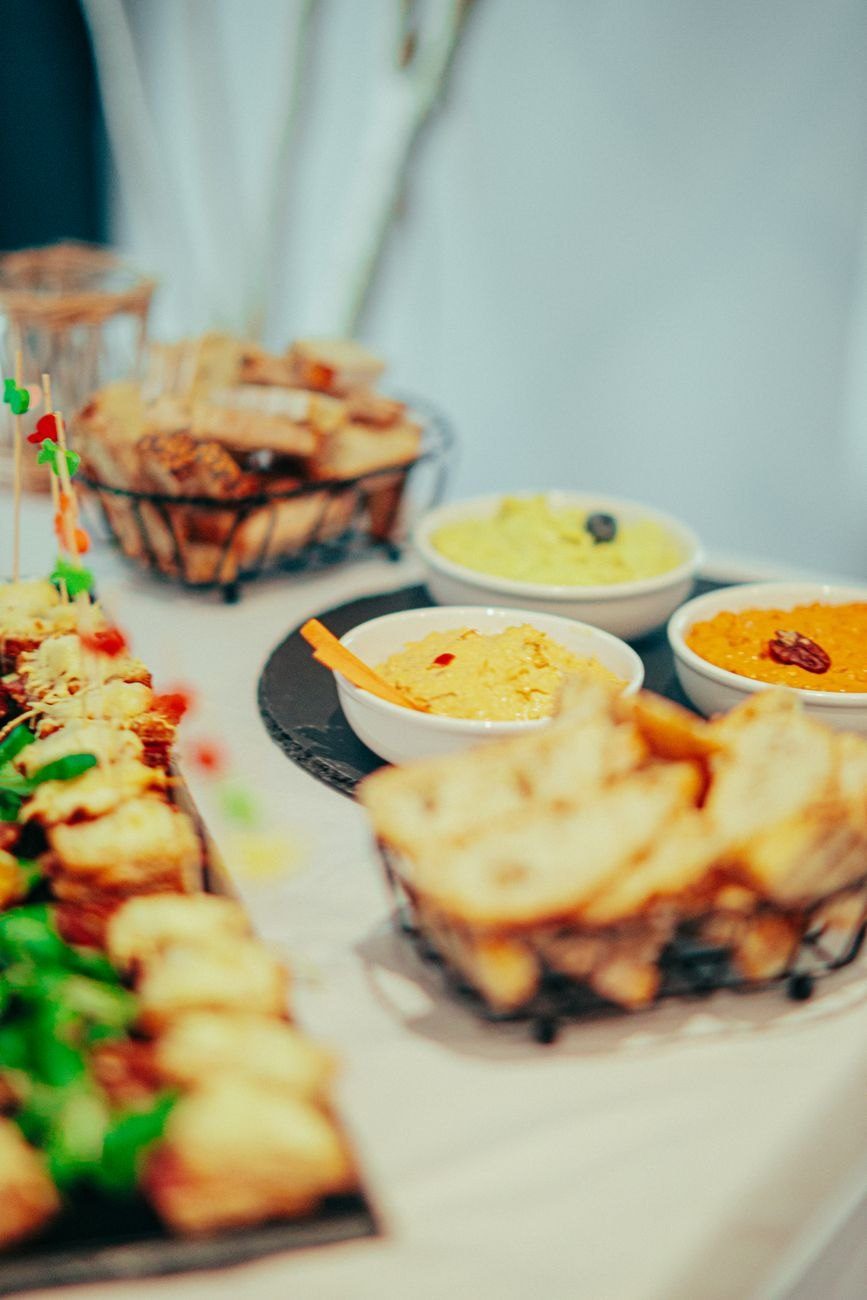 Close up of a Buffet Table Featuring jigsaw puzzle