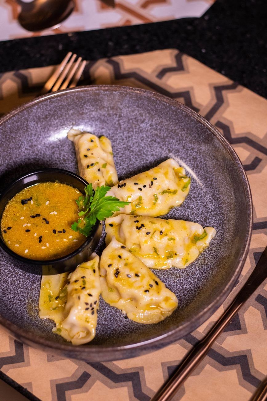 Close up of Dumplings with Sesame Sauce jigsaw puzzle