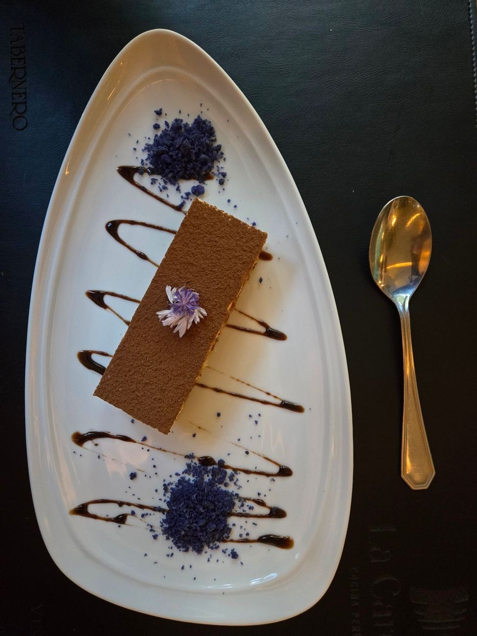 Elegant Chocolate Dessert Garnished with a Flower jigsaw puzzle