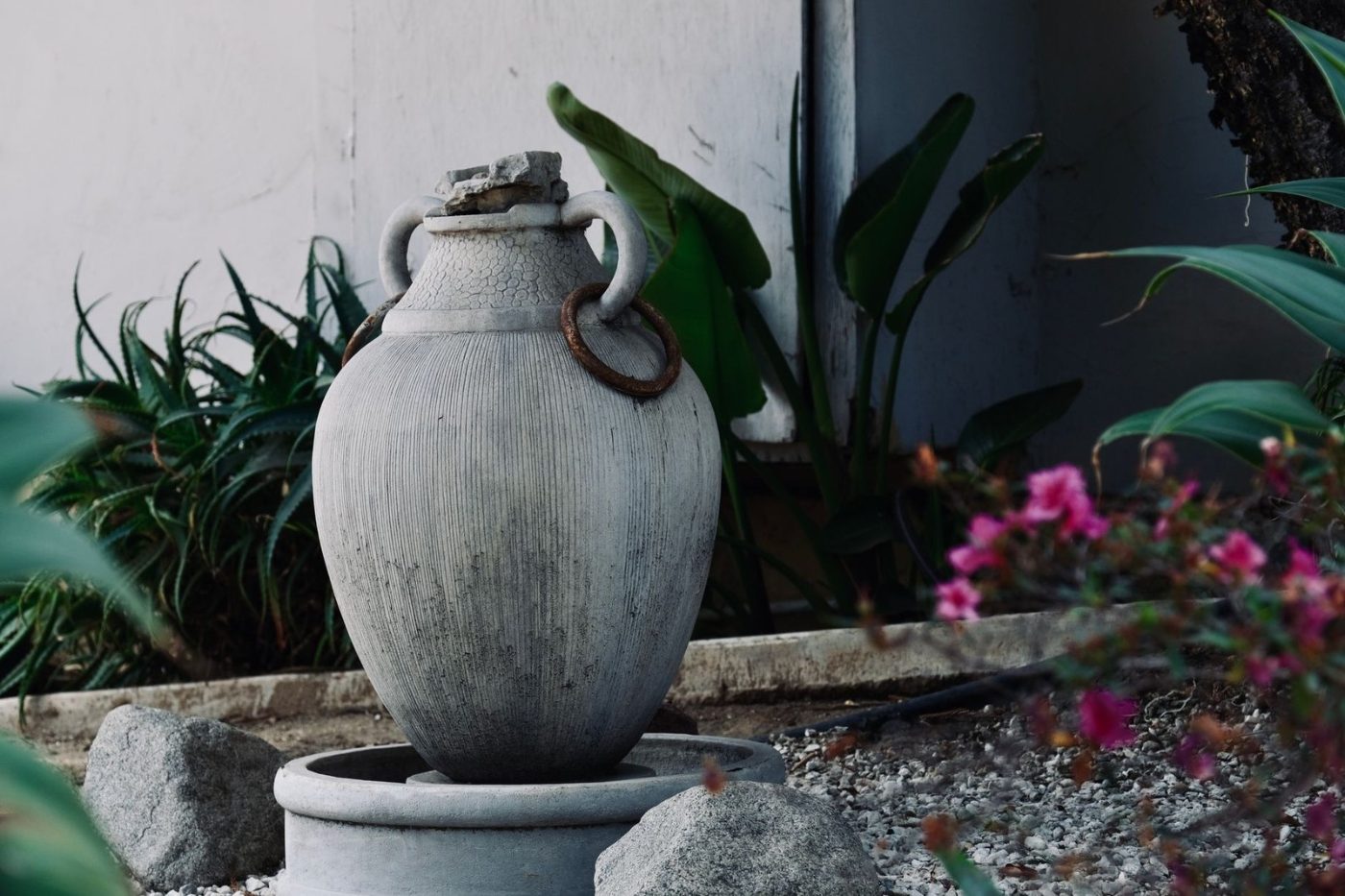 A Large Stone Vase Serves as a jigsaw puzzle