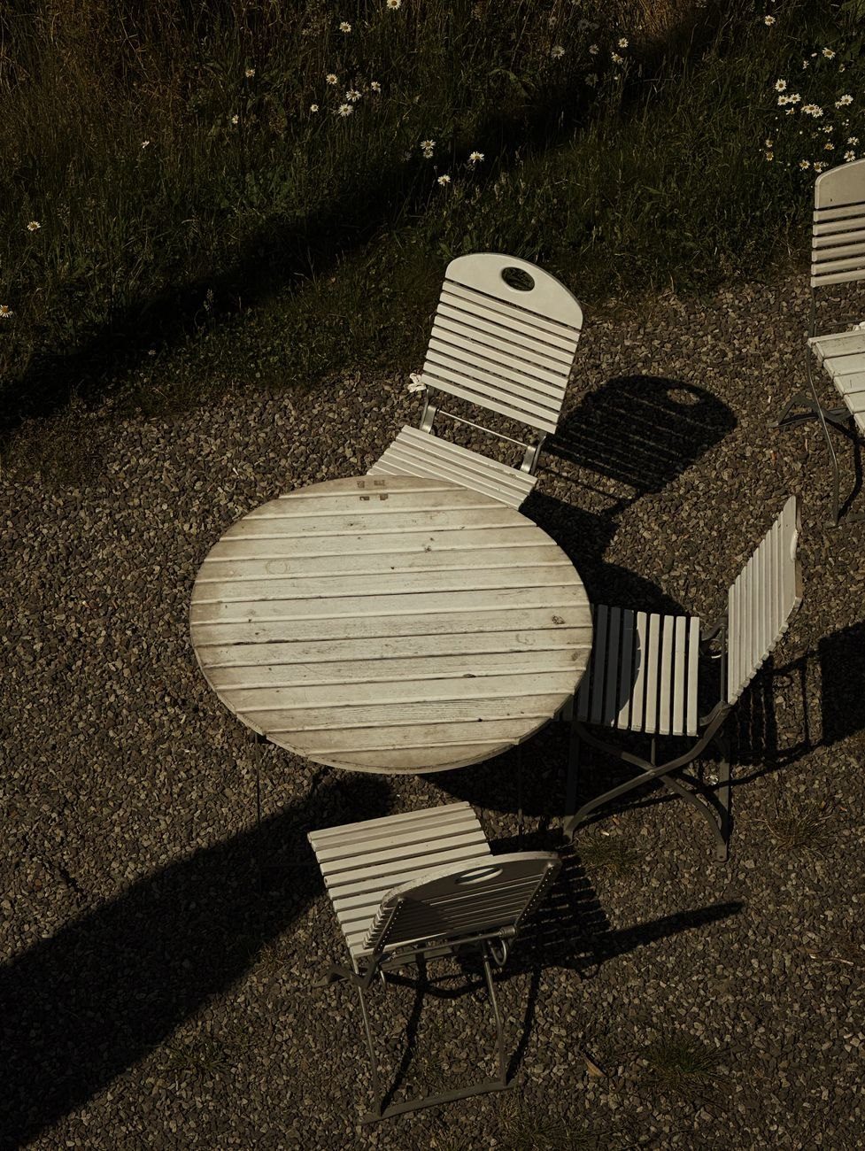 Aerial View of Wooden Patio Furniture Set jigsaw puzzle