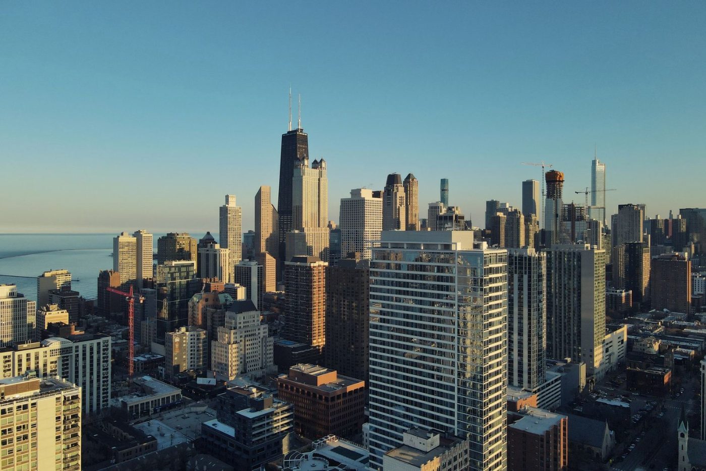Aerial Shot of Chicago Skyline Featuring High jigsaw puzzle