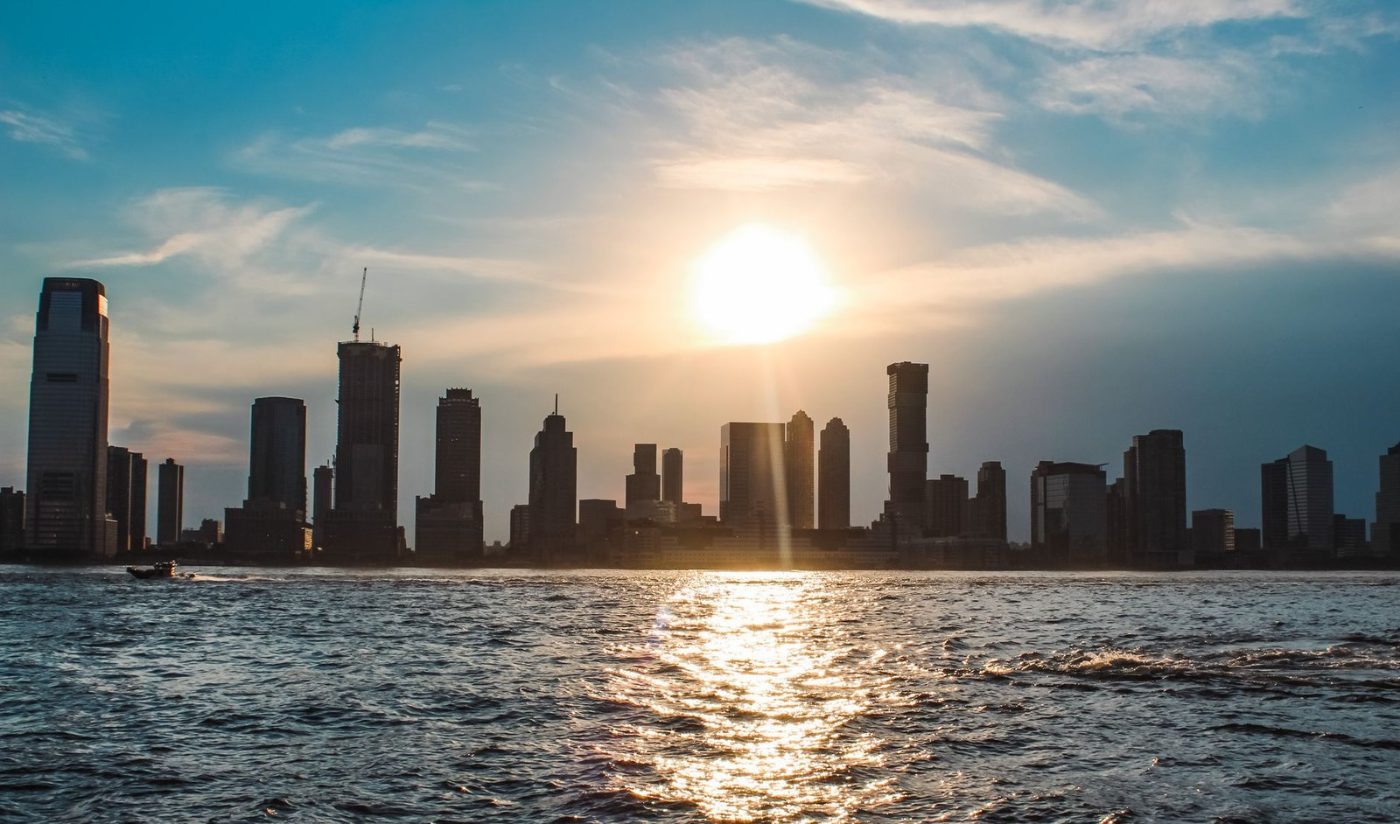 Silhouette of a City Skyline at Sunset jigsaw puzzle