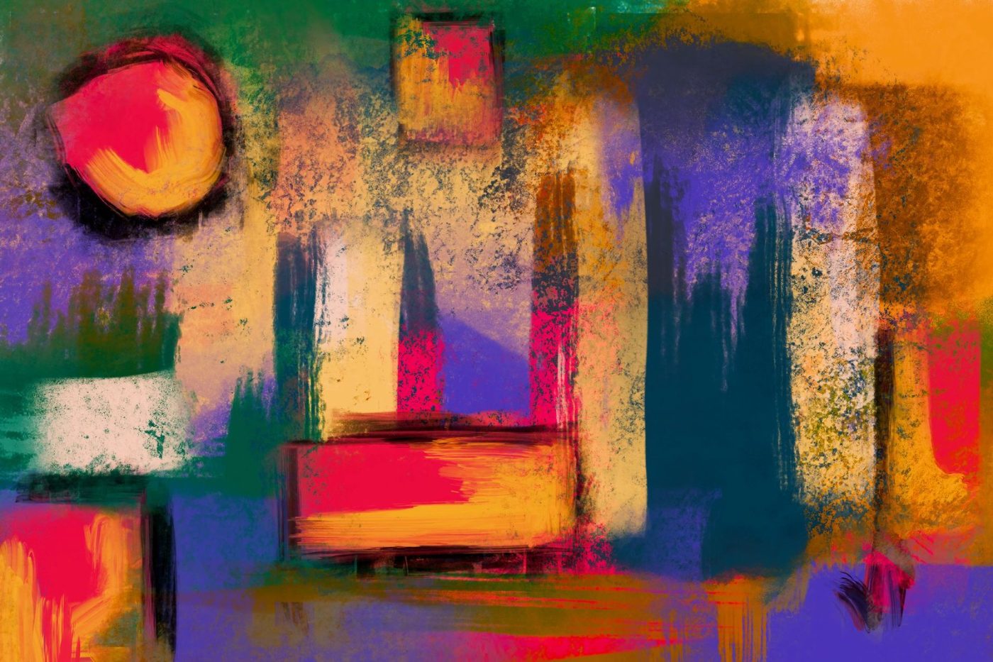 A Striking Abstract Painting with Vivid Colors jigsaw puzzle