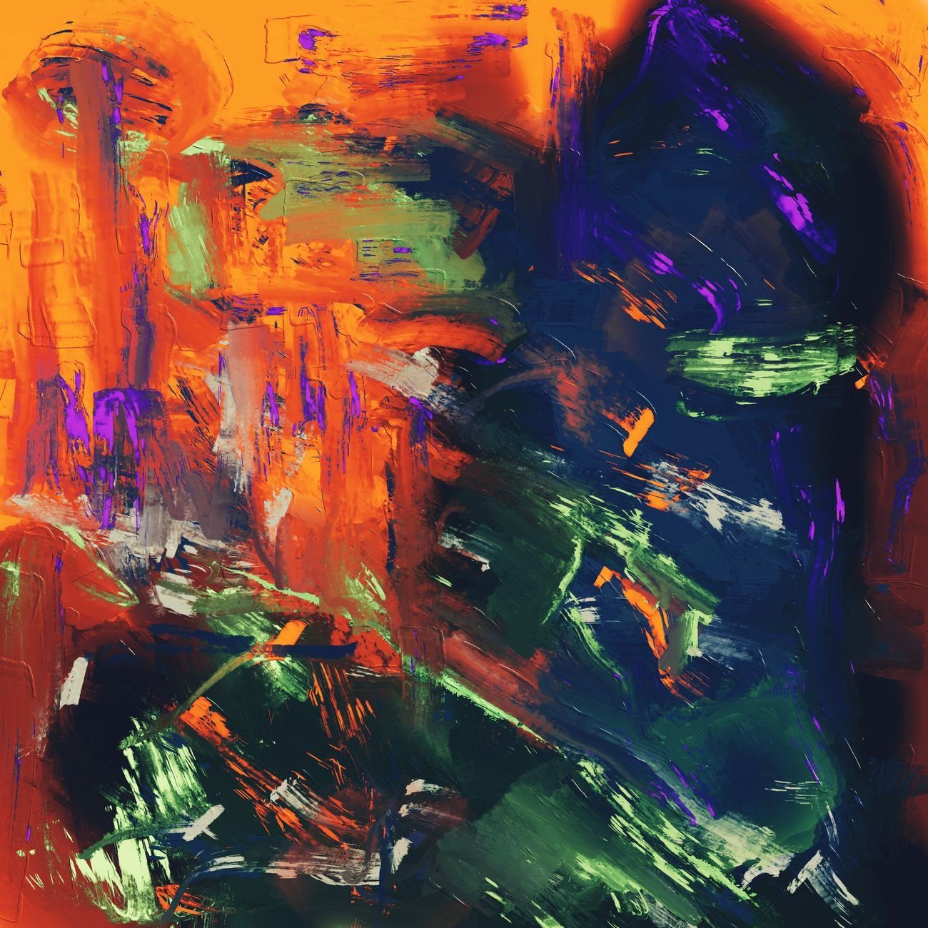 Bold Abstract Artwork with Vivid Colors and jigsaw puzzle