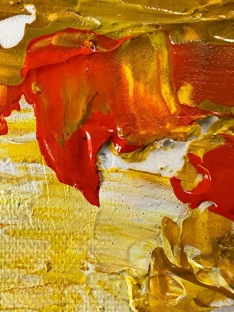 Bold and Colorful Acrylic Painting with Dynamic jigsaw puzzle