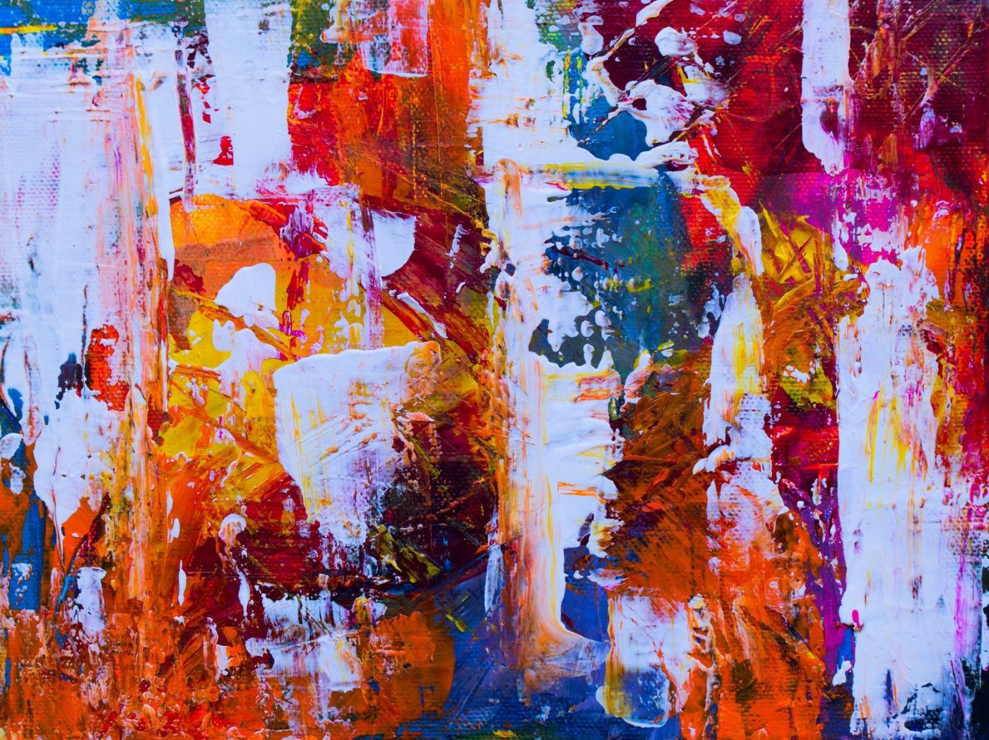 Dynamic Abstract Painting with Bold Colors and jigsaw puzzle