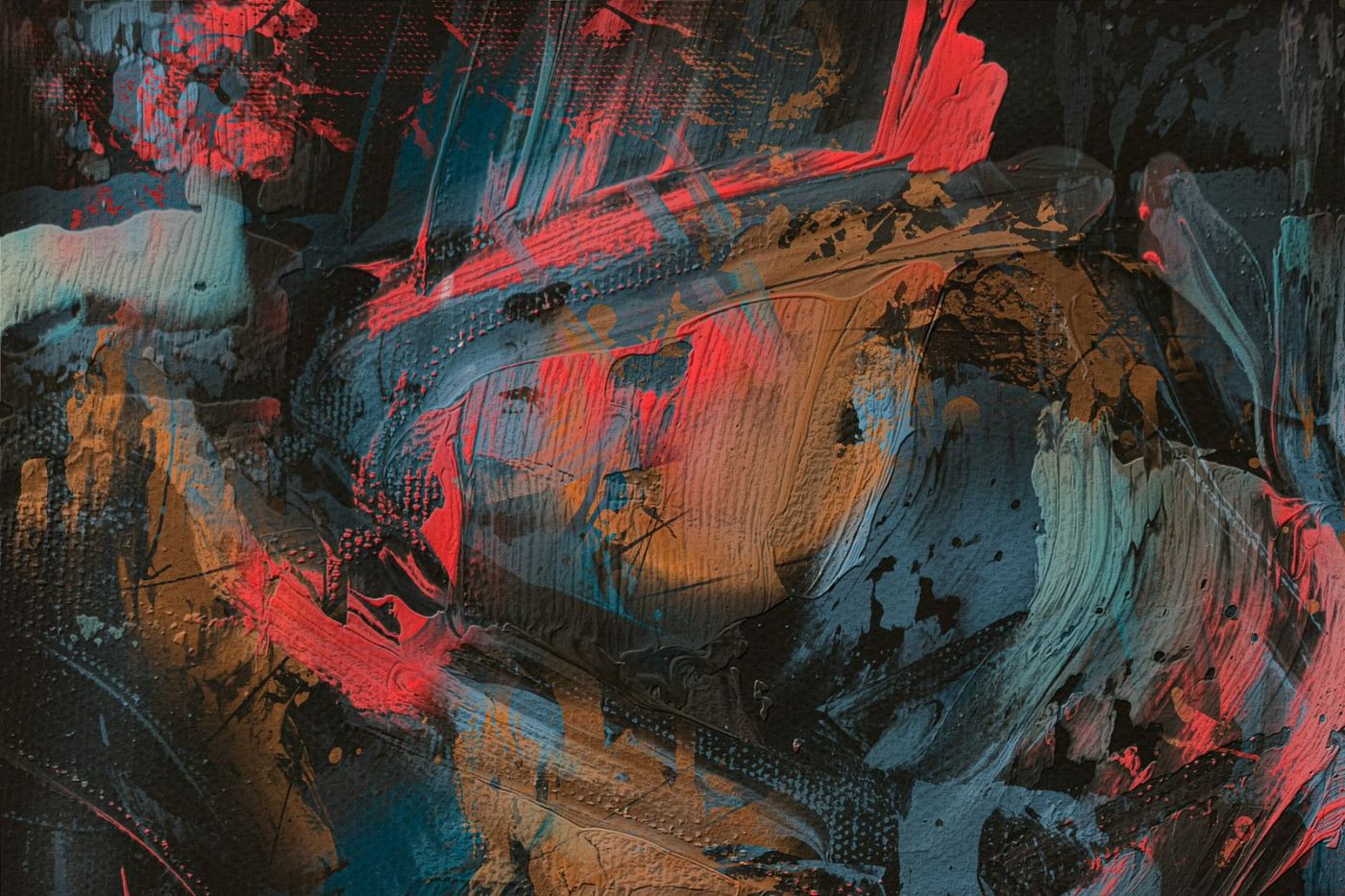 Vibrant Abstract Expressionist Art with Bold Colors jigsaw puzzle